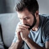 man experiencing stress