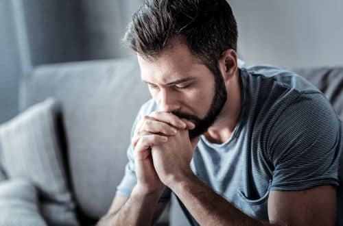 man experiencing stress